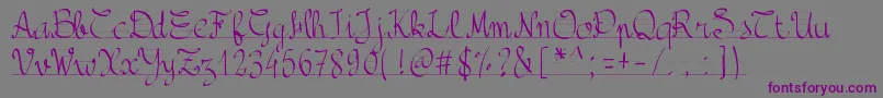Pwbacktoschool Font – Purple Fonts on Gray Background