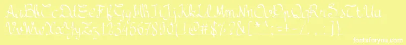 Pwbacktoschool Font – White Fonts on Yellow Background