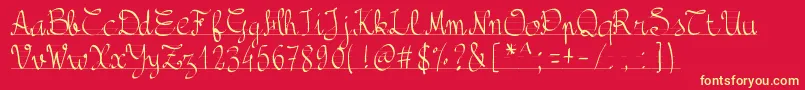 Pwbacktoschool Font – Yellow Fonts on Red Background