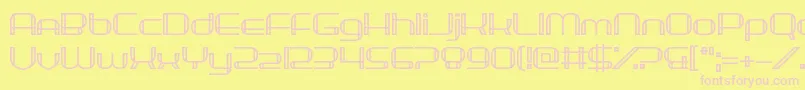 Peekavous Font – Pink Fonts on Yellow Background