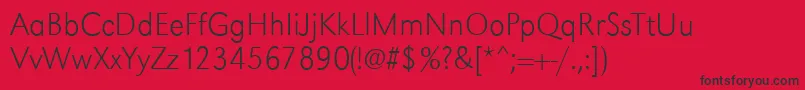 GroteskstdXlightRegular Font – Black Fonts on Red Background