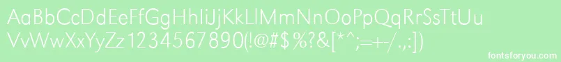GroteskstdXlightRegular Font – White Fonts on Green Background