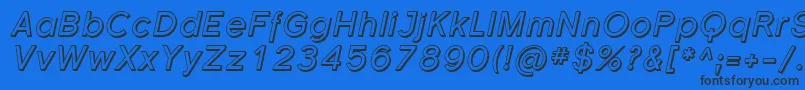 SfflorencesansshadedItalic Font – Black Fonts on Blue Background