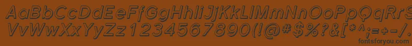 SfflorencesansshadedItalic Font – Black Fonts on Brown Background