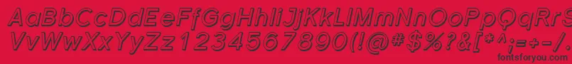 SfflorencesansshadedItalic Font – Black Fonts on Red Background