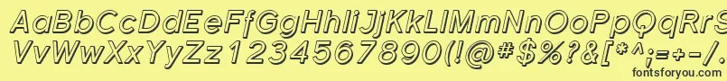 SfflorencesansshadedItalic Font – Black Fonts on Yellow Background