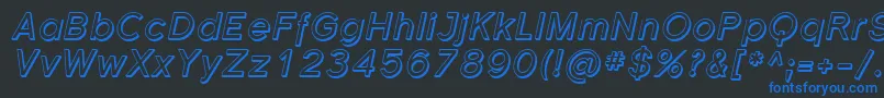 SfflorencesansshadedItalic Font – Blue Fonts on Black Background
