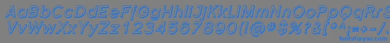 SfflorencesansshadedItalic Font – Blue Fonts on Gray Background