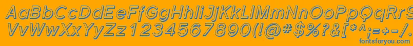 SfflorencesansshadedItalic Font – Blue Fonts on Orange Background
