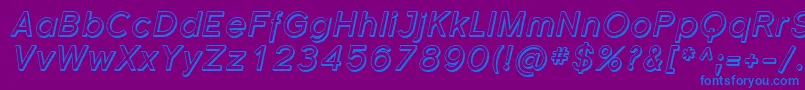 SfflorencesansshadedItalic Font – Blue Fonts on Purple Background