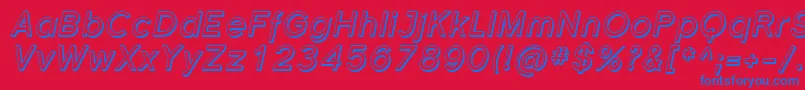 SfflorencesansshadedItalic Font – Blue Fonts on Red Background