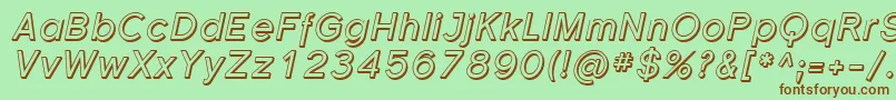 SfflorencesansshadedItalic Font – Brown Fonts on Green Background