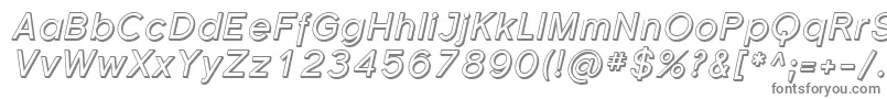 フォントSfflorencesansshadedItalic – 白い背景に灰色の文字