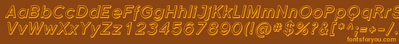 SfflorencesansshadedItalic Font – Orange Fonts on Brown Background