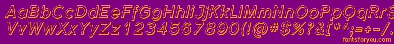 SfflorencesansshadedItalic Font – Orange Fonts on Purple Background