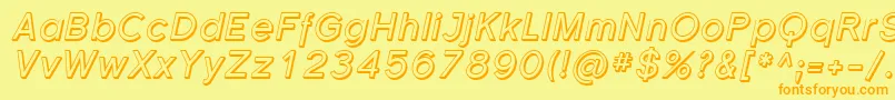 SfflorencesansshadedItalic Font – Orange Fonts on Yellow Background