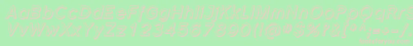 SfflorencesansshadedItalic Font – Pink Fonts on Green Background