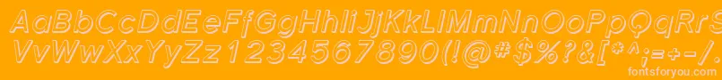 SfflorencesansshadedItalic Font – Pink Fonts on Orange Background