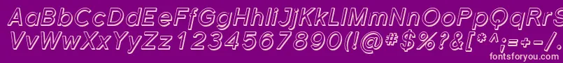 SfflorencesansshadedItalic Font – Pink Fonts on Purple Background