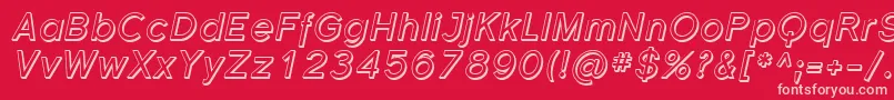 SfflorencesansshadedItalic Font – Pink Fonts on Red Background