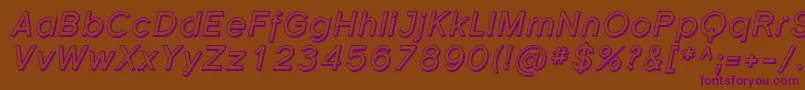 SfflorencesansshadedItalic Font – Purple Fonts on Brown Background