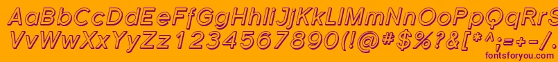 SfflorencesansshadedItalic Font – Purple Fonts on Orange Background