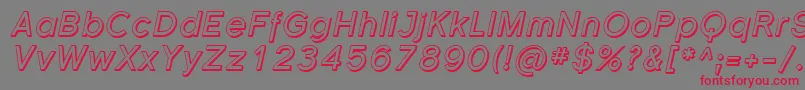 SfflorencesansshadedItalic Font – Red Fonts on Gray Background