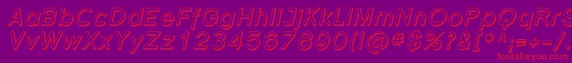 SfflorencesansshadedItalic Font – Red Fonts on Purple Background