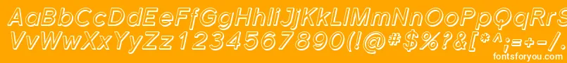 SfflorencesansshadedItalic Font – White Fonts on Orange Background