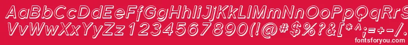 SfflorencesansshadedItalic Font – White Fonts on Red Background