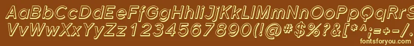 SfflorencesansshadedItalic Font – Yellow Fonts on Brown Background