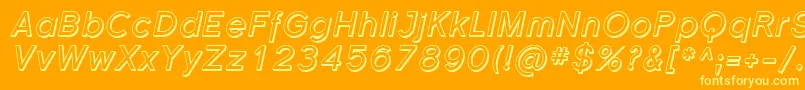 SfflorencesansshadedItalic Font – Yellow Fonts on Orange Background