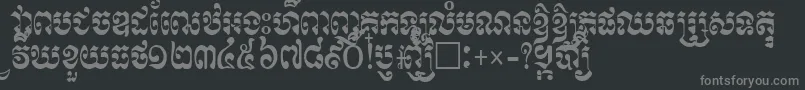 フォントRachanyNew – 黒い背景に灰色の文字