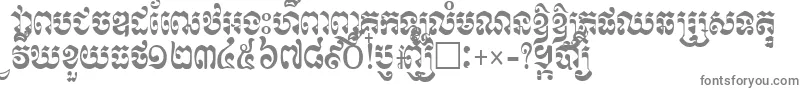 フォントRachanyNew – 白い背景に灰色の文字