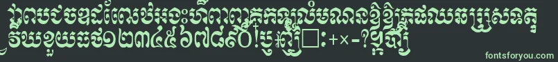 フォントRachanyNew – 黒い背景に緑の文字