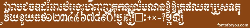 RachanyNew Font – White Fonts on Brown Background