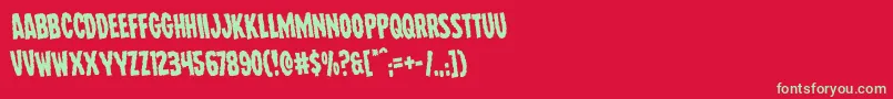 Wolfbrothersrotate Font – Green Fonts on Red Background