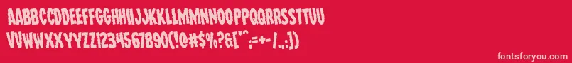 Wolfbrothersrotate Font – Pink Fonts on Red Background