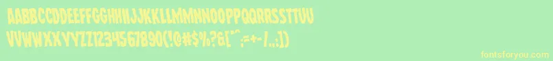 Wolfbrothersrotate Font – Yellow Fonts on Green Background