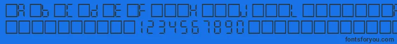 Filcd Font – Black Fonts on Blue Background