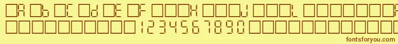 Filcd Font – Brown Fonts on Yellow Background