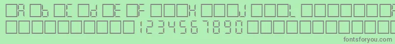 Filcd Font – Gray Fonts on Green Background