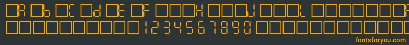 Шрифт Filcd – оранжевые шрифты на чёрном фоне