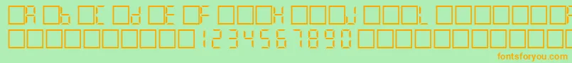 Filcd Font – Orange Fonts on Green Background