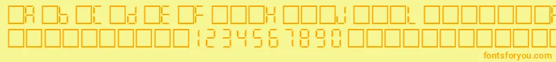 Filcd Font – Orange Fonts on Yellow Background