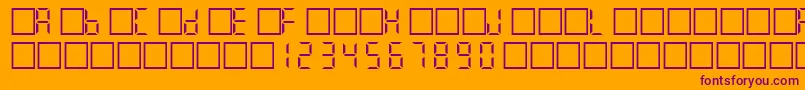 Filcd Font – Purple Fonts on Orange Background