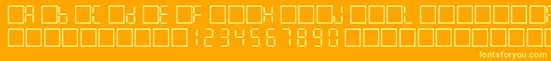 Filcd Font – Yellow Fonts on Orange Background