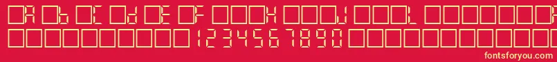 Filcd Font – Yellow Fonts on Red Background