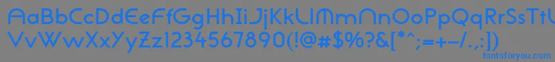 フォントNeogothisadfstdDemibold – 灰色の背景に青い文字