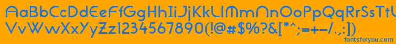 フォントNeogothisadfstdDemibold – オレンジの背景に青い文字